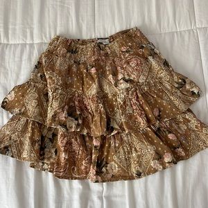 NWT AE Floral Ruffled Mini Skirt